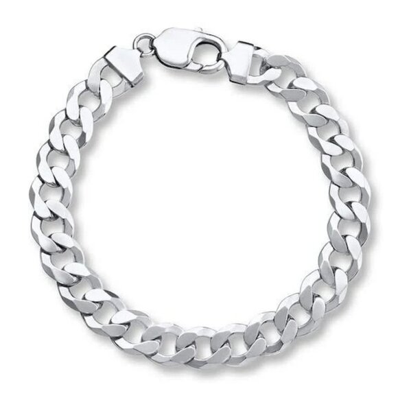 925 Italian Sterling Silver Chunky Curb Cuban Link 8